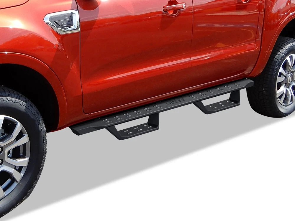 Black Overland Slider Drop Steps for Ford Ranger SuperCrew Cab (2019–2026)