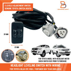 39x22mm Headlight Leveling Switch Wiring Socket for Toyota Hilux, Corolla (05-14)