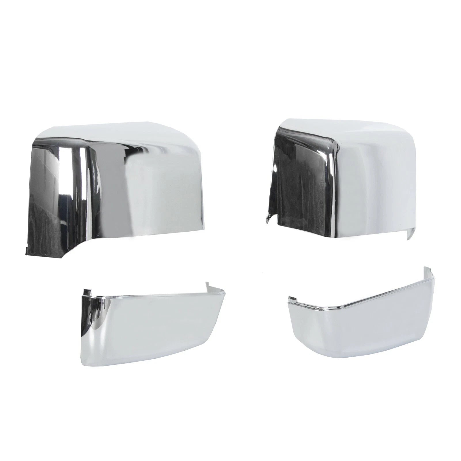 Chrome Tow Mirror Cap Cover Assemblies for Chevy Silverado GMC Sierra (2014–2019)