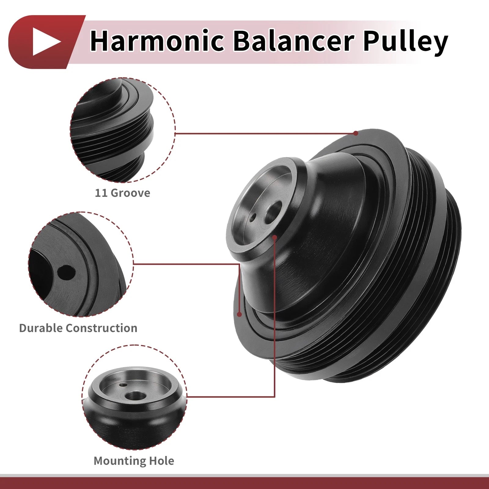 Harmonic Balancer Crankshaft Pulley for Kia Sorento (2011–2016) No. 2312439802