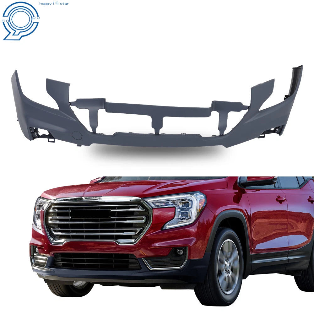 Front Bumper Cover for GMC Terrain (2022–2024) Black Without Sensor Holes