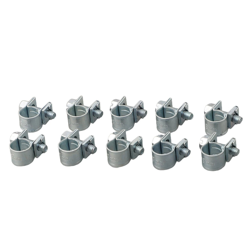 Set of 10 Hose Clips for Agricultural Fuel Line