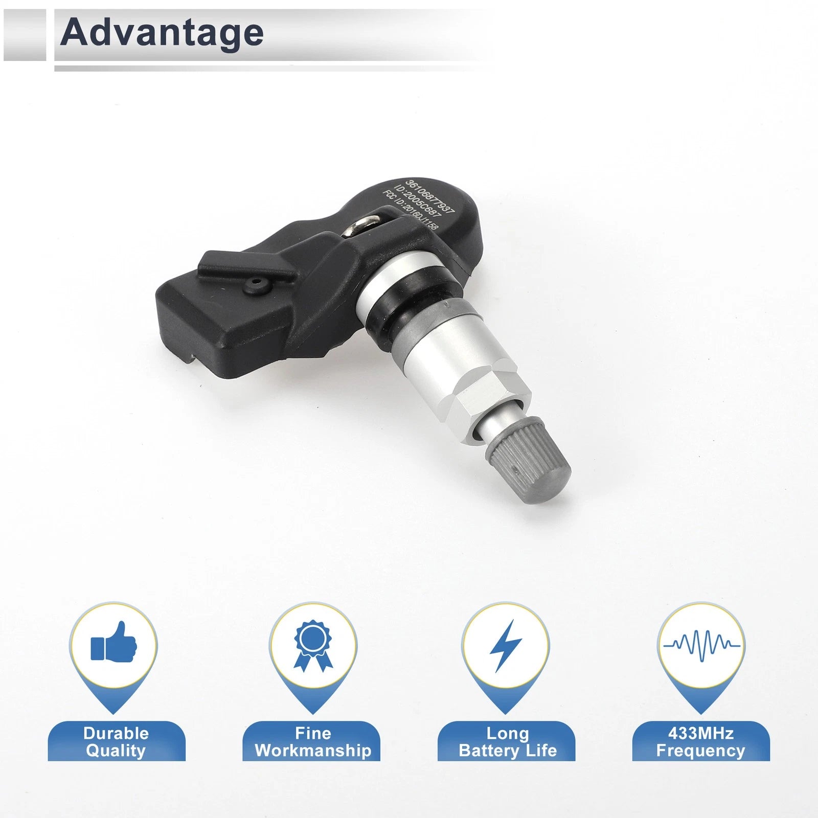 Tire Pressure Sensor 433Mhz for BMW 530i (2017–2022) No.36106877937