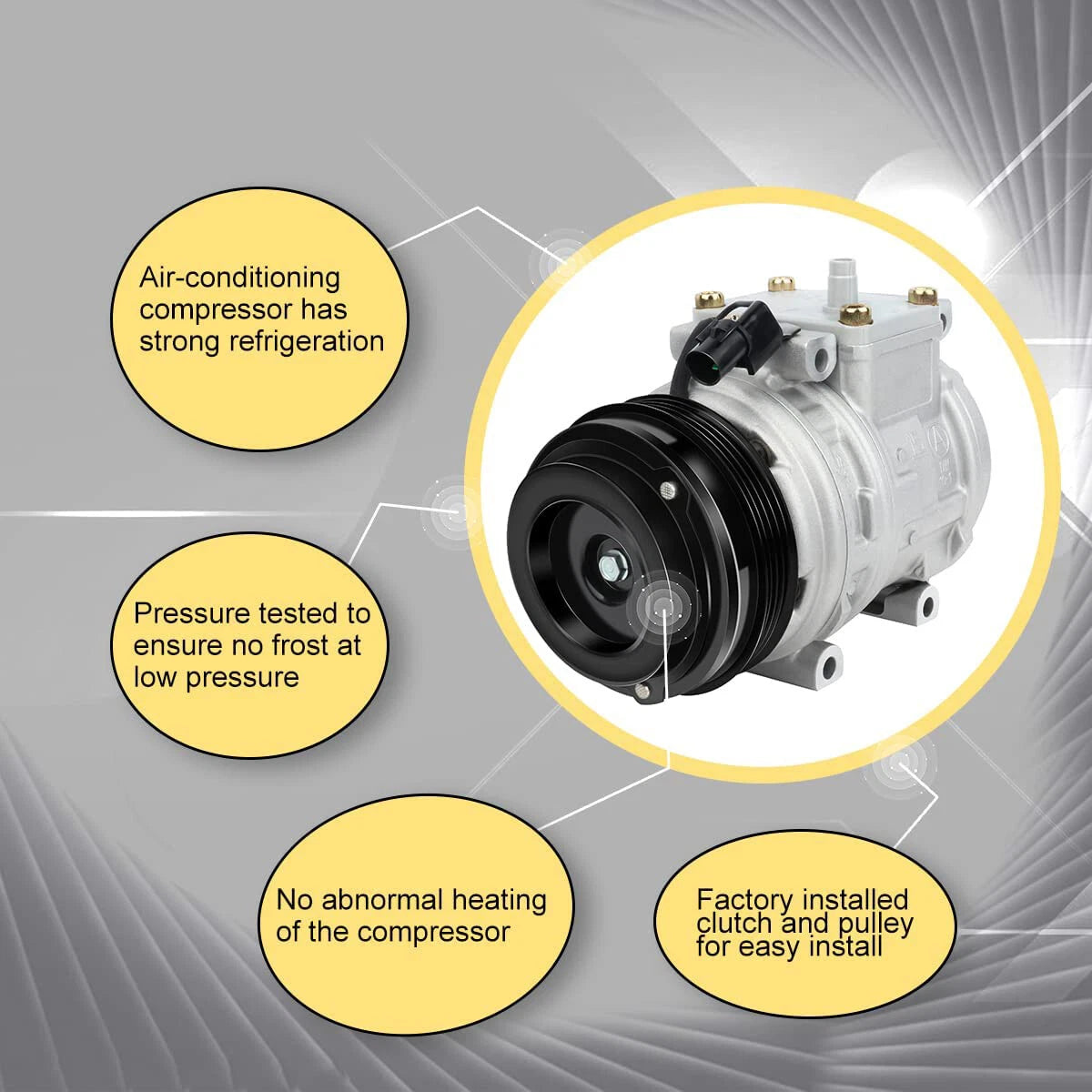 AC Compressor with Clutch for Toyota Tacoma (1995-2004)
