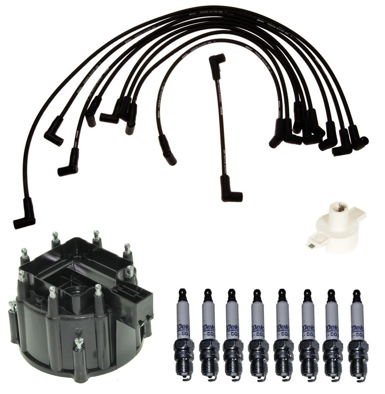 ACDelco Ignition Kit for Chevy G30 (1971–1995) - Rotor, Cap, Wires, Spark Plugs