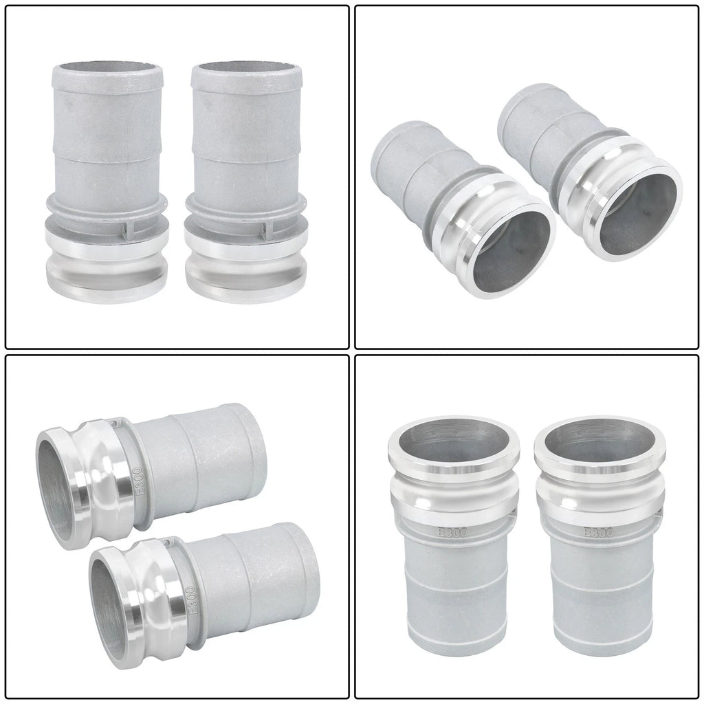 2X 3" Aluminum Camlock Type E Adapter for Universal Hose Connection