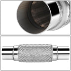 12" Double Braid Stainless Steel Flex Pipe for Custom Exhaust (2.5" OD)