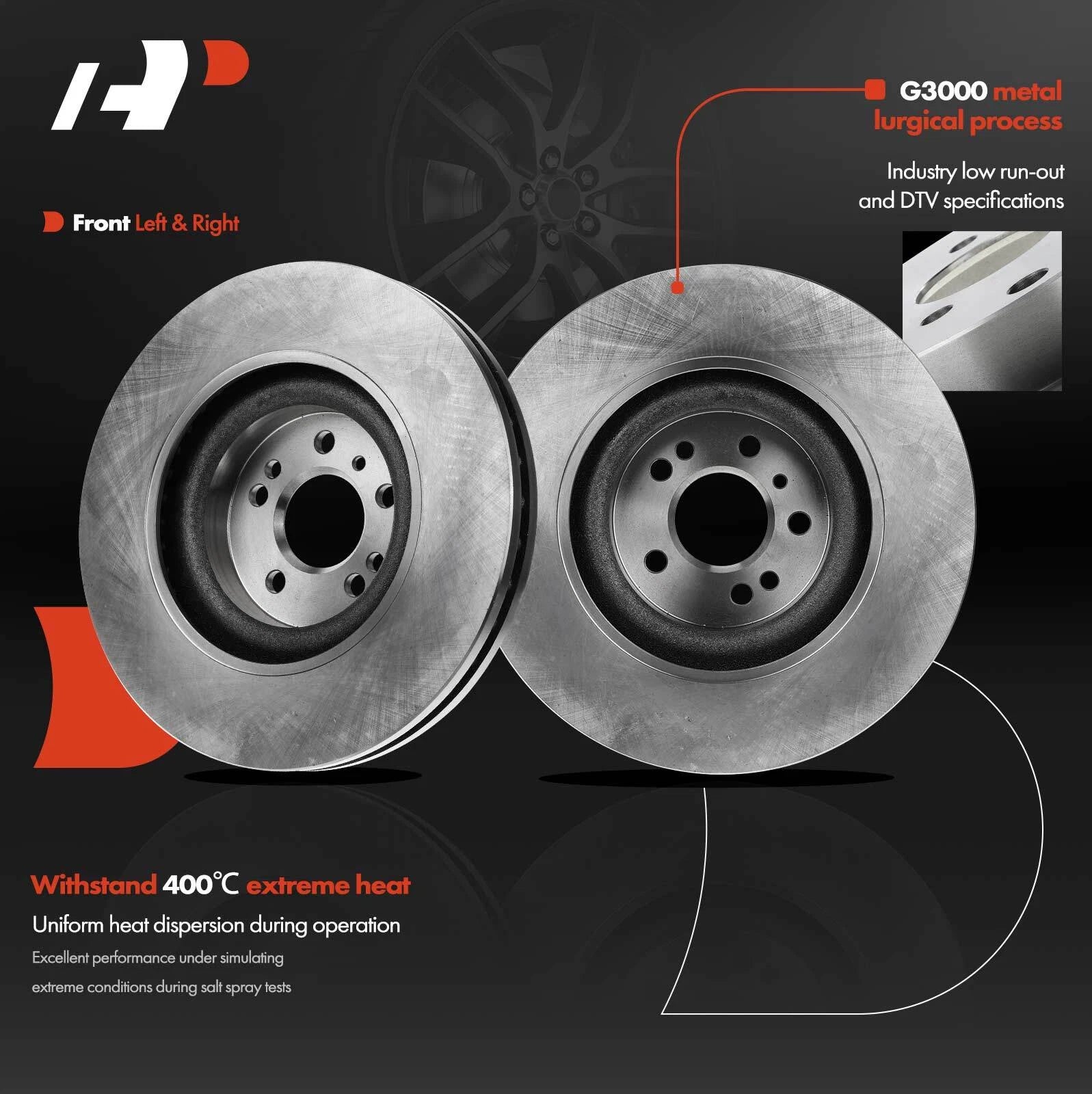 Front Disc Brake Rotor for Mercedes-Benz ML320 ML350 ML550 (2006–2011)
