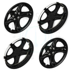 Set of 4 Black 13 Inch Wheel Hub Caps for R13 Tires