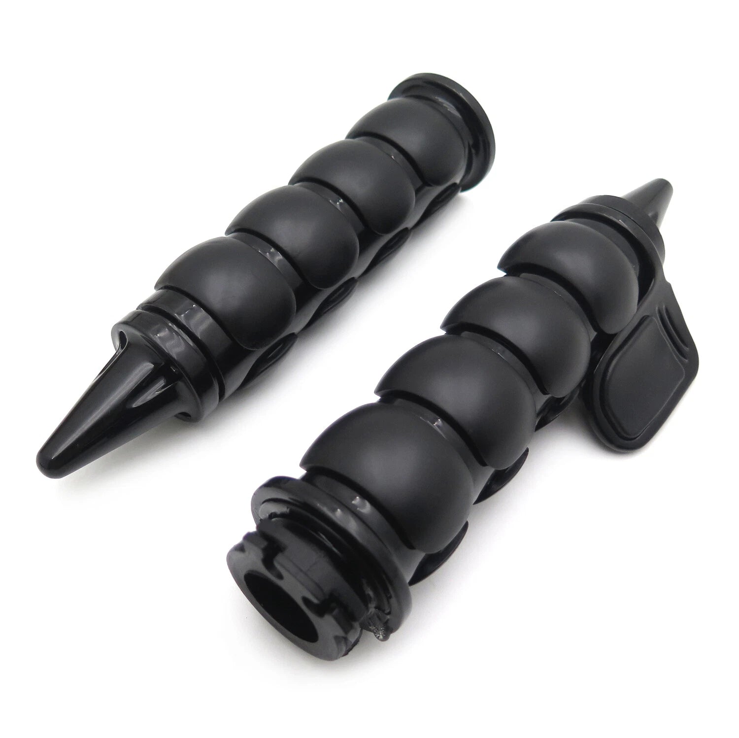 Black Handlebar Hand Grips 25mm Throttle Boss for Harley Touring Sportster