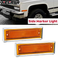 Set of 2 Front Bumper Side Marker Lights for Chevy GMC C/K 10 (1981–1991)