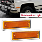 Set of 2 Front Bumper Side Marker Lights for Chevy GMC C/K 10 (1981–1991)