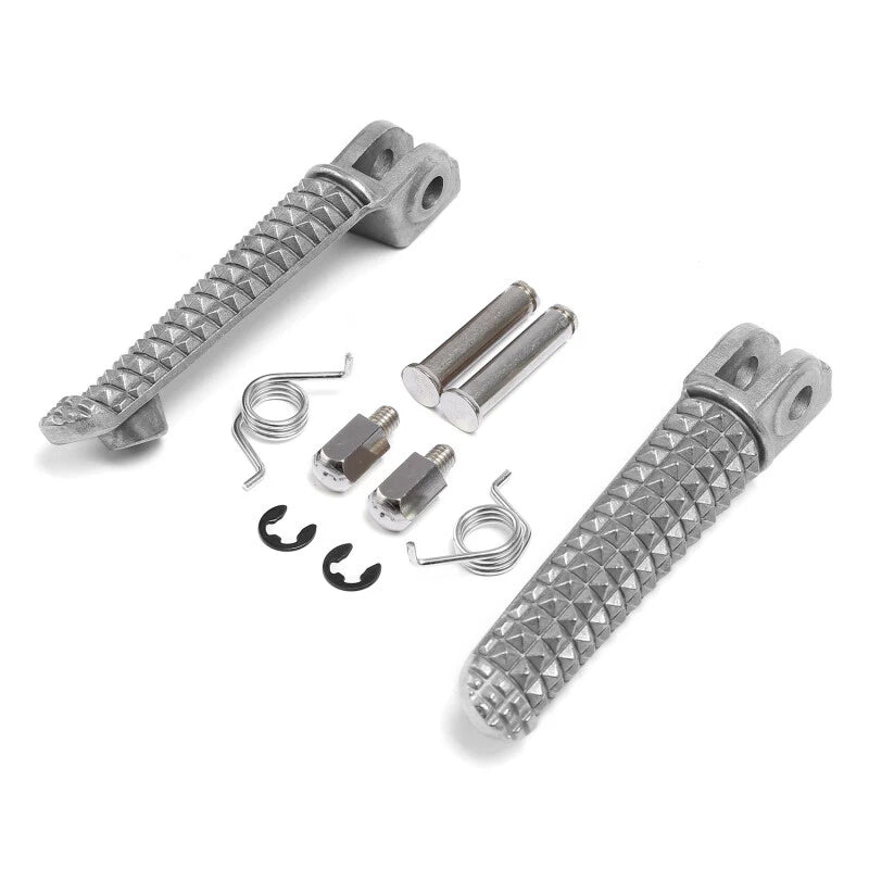 Silver Long Front Foot Pegs for Yamaha YZF R6 (1999–2020), R6S (2003–2009)