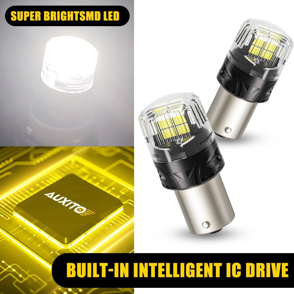 2X 1156 LED Reverse Light Bulbs for AUXITO (6500K White)