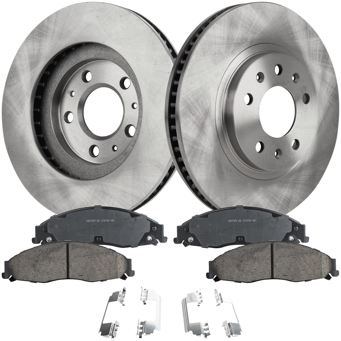 Brake Rotor and Pad Kit for Cadillac CTS (2003–2007) Front Solid RWD