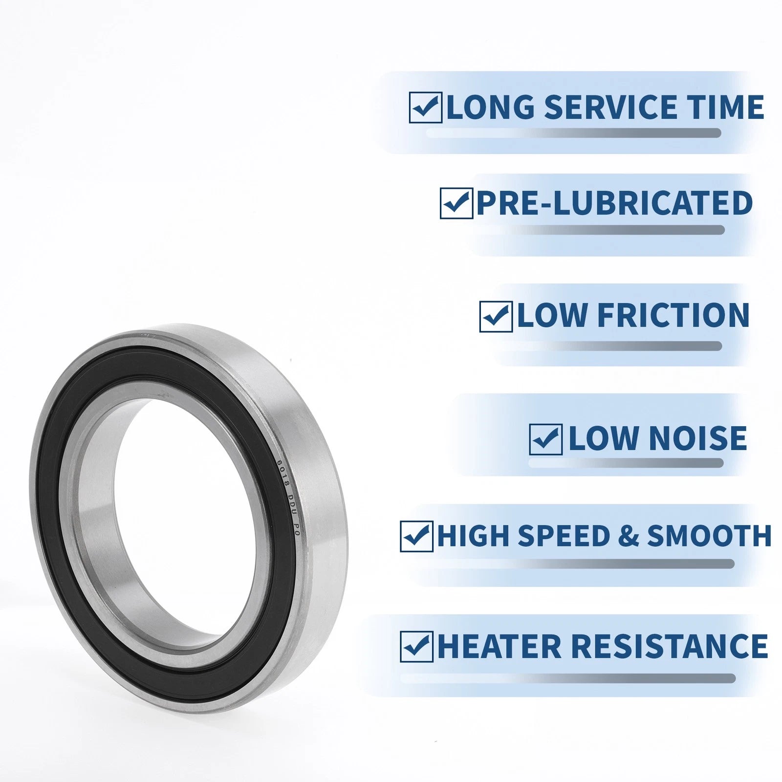 Deep Groove Ball Bearing 6018DDU for Scooter Skateboard Wheel (P0)