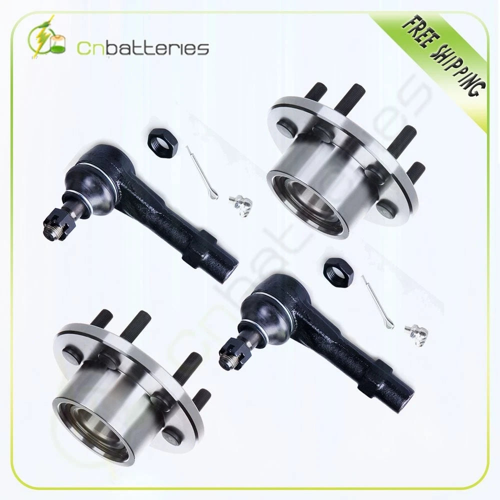 Front Wheel Hub and Bearing Outer Tie Rod Ends Kit for Dodge Dakota (1997–1999)