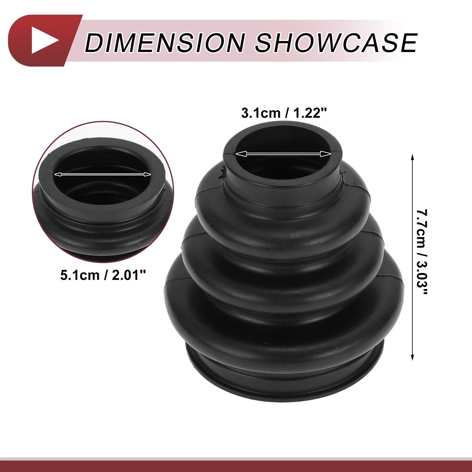 Outer CV Joint Boot Kit with Clamps for BMW 525i (2006–2007) - 33217572441