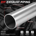 2.5" OD 18-Gauge Exhaust Pipe for Universal Applications (Slip-Fit)