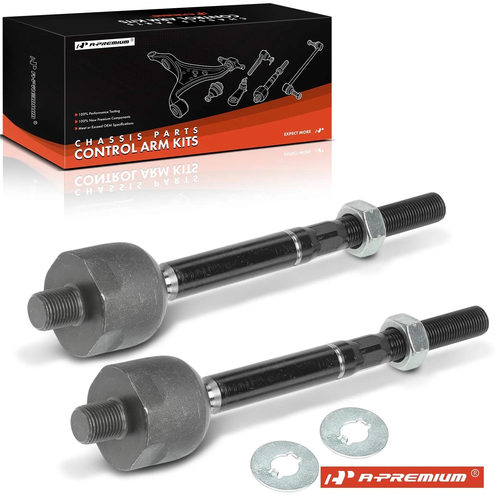 2X Front Inner Tie Rod Ends for Ford Ranger (2019–2023)