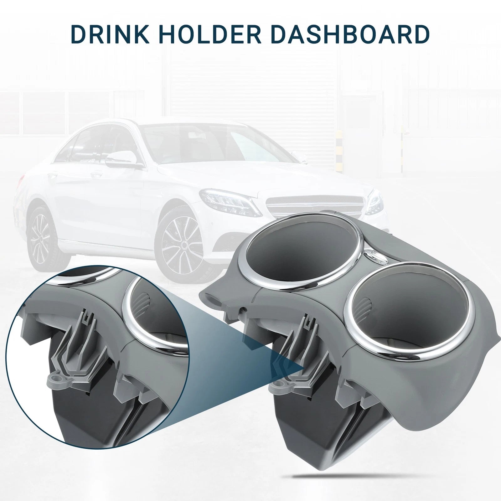 Cup Holder for Mercedes-Benz CLS500 (2006) No.A21968004147G50 Gray