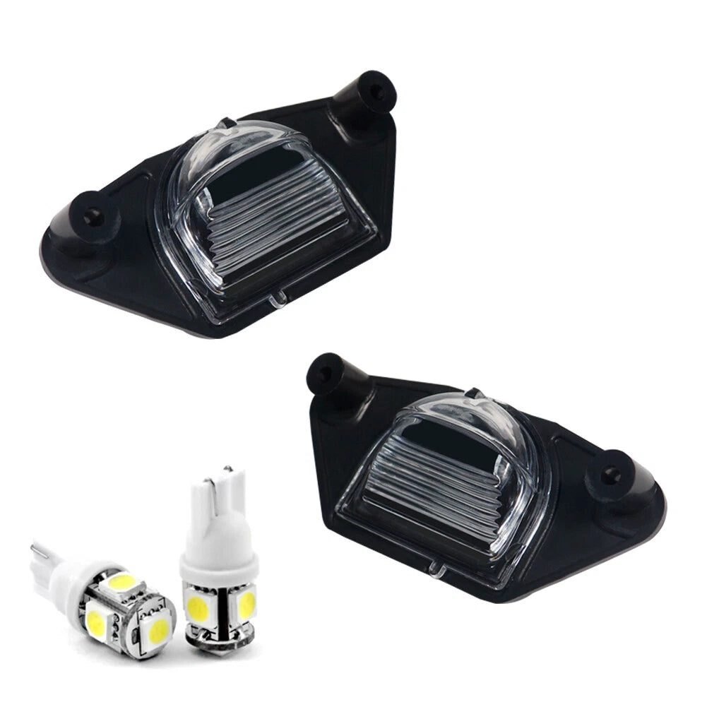 2X White 6000K LED License Plate Lights for Chevrolet Corvette (1968–2013)