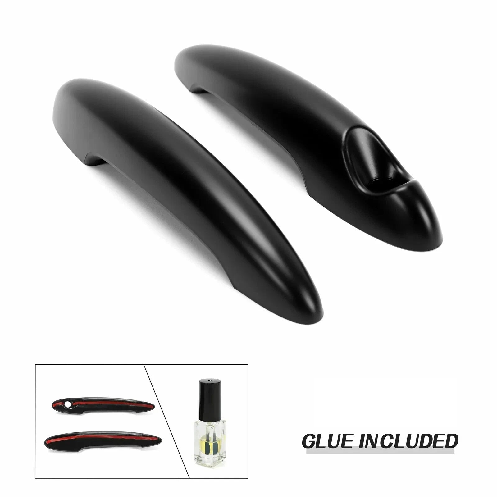 Pair Matte Black Door Handle Covers for MINI Cooper S (2001–2016)