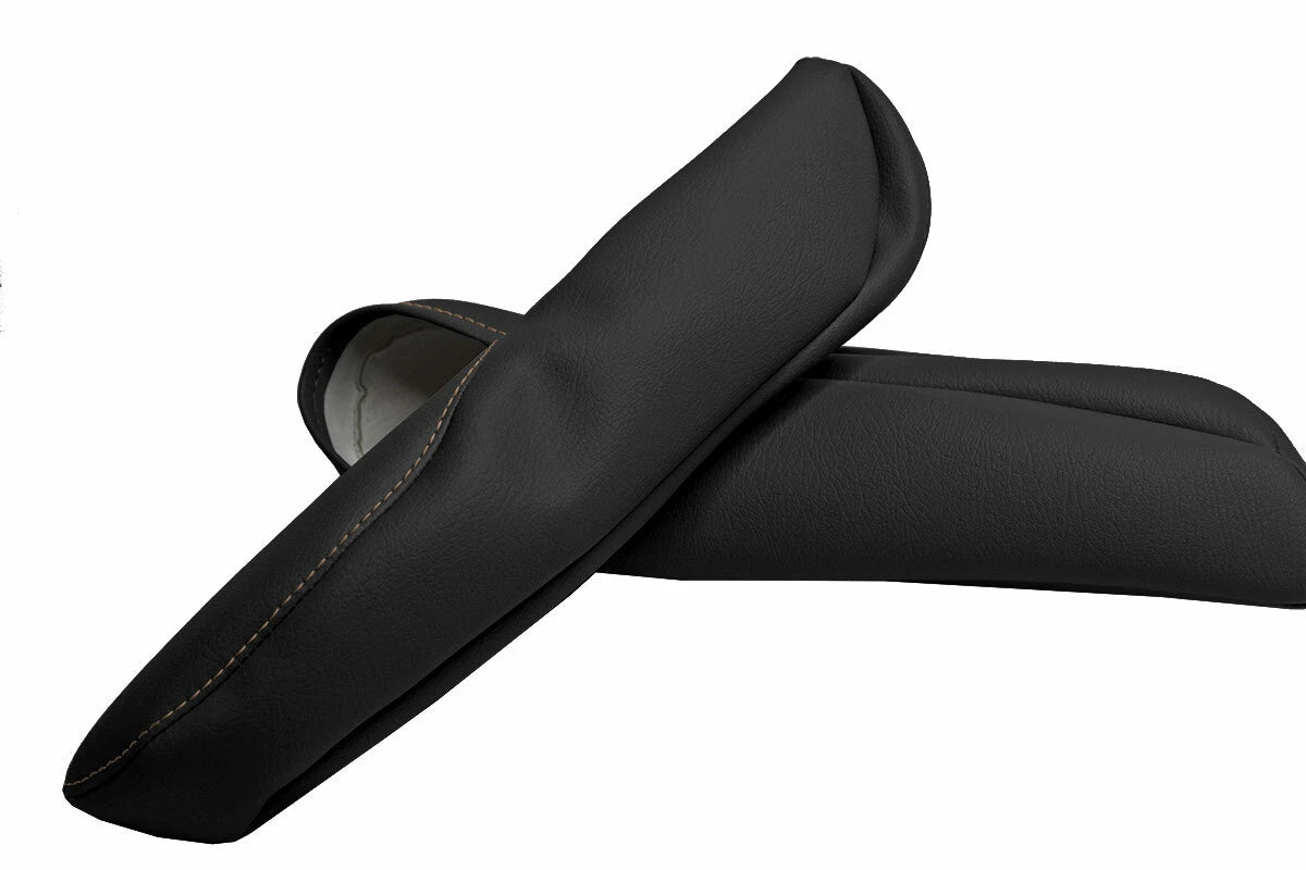 Front Seat Armrest Cover Leather for Honda Odyssey (2018–2020) Black Beige