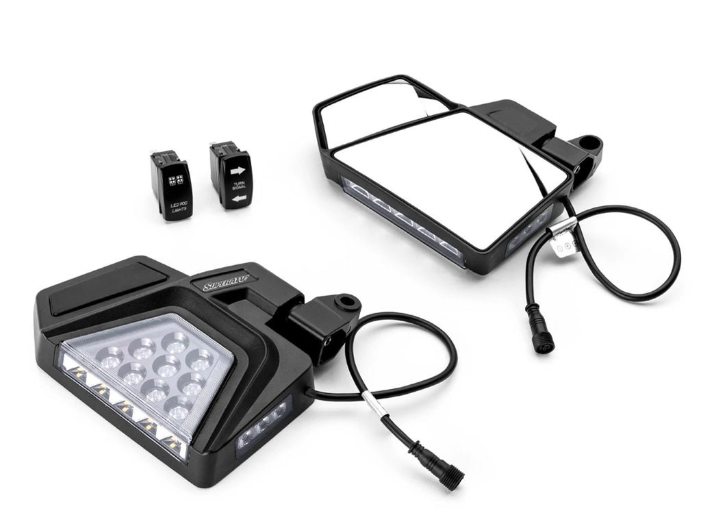 LED Side-View Mirrors for Can-Am (1.875")