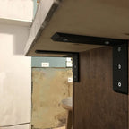 Set of 6 Heavy Duty Black Steel Countertop Support Brackets 6"x8"