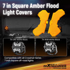 LED Driving Light Pods 7" Spot Beam for Off Road Vehicles (IP68, 252W, 9-32V)