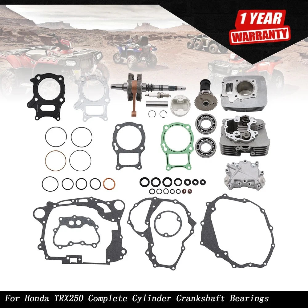 Complete Cylinder Crankshaft Bearings Gasket Kit for Honda TRX250
