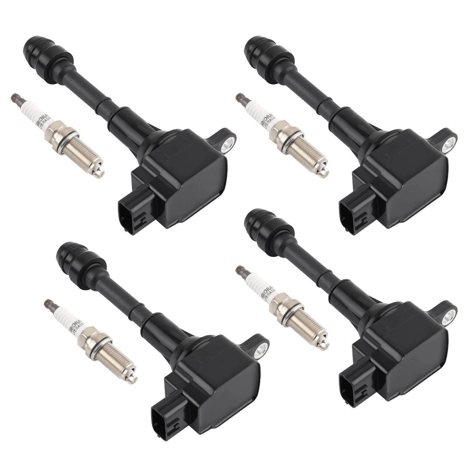 Set of 4 Ignition Coils & Spark Plugs for Nissan Altima Sentra X-Trail (2002–2006) UF350