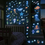 Glow In The Dark Sea Creatures Decor for Bedroom (PVC Material)