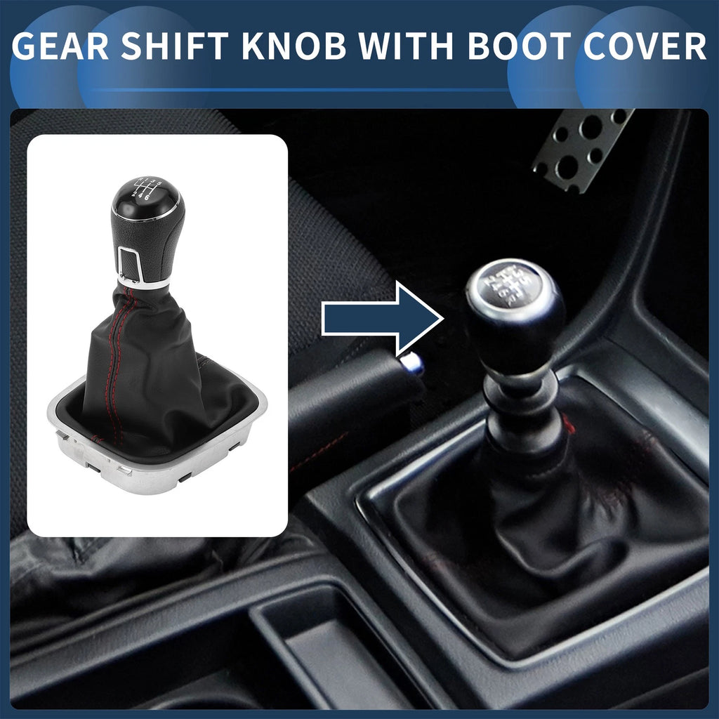 6 Speed Gear Shifter Knob with Cover No.6R0711113T for VW Polo (2014–2017)