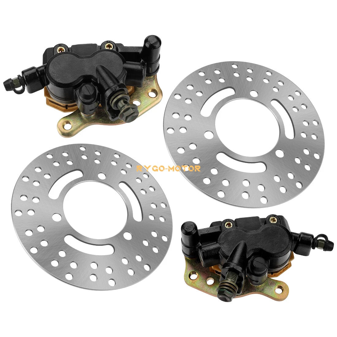 Front Brake Calipers & Rotors for Kawasaki Bayou 400 4x4 (1993–1999)