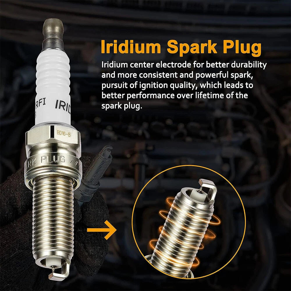 6X Ignition Coils & Iridium Spark Plugs for Chrysler Jeep Dodge 3.6L (2011–2016) UF648