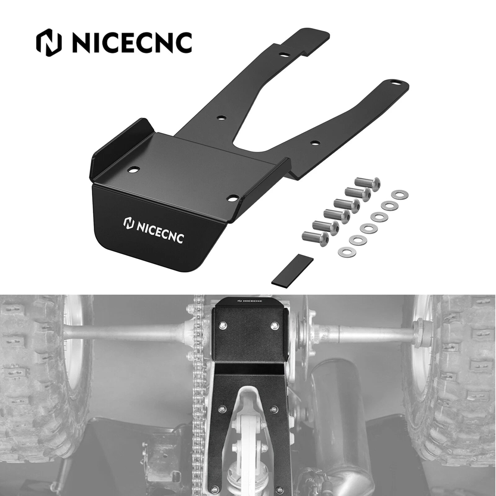 Rear Swing Arm Guard Skid Plate for Honda TRX450ER (2006–2014)