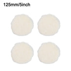 Set of 4 Lambswool Polishing Pads for Random Orbital Sander (Auto Repair)
