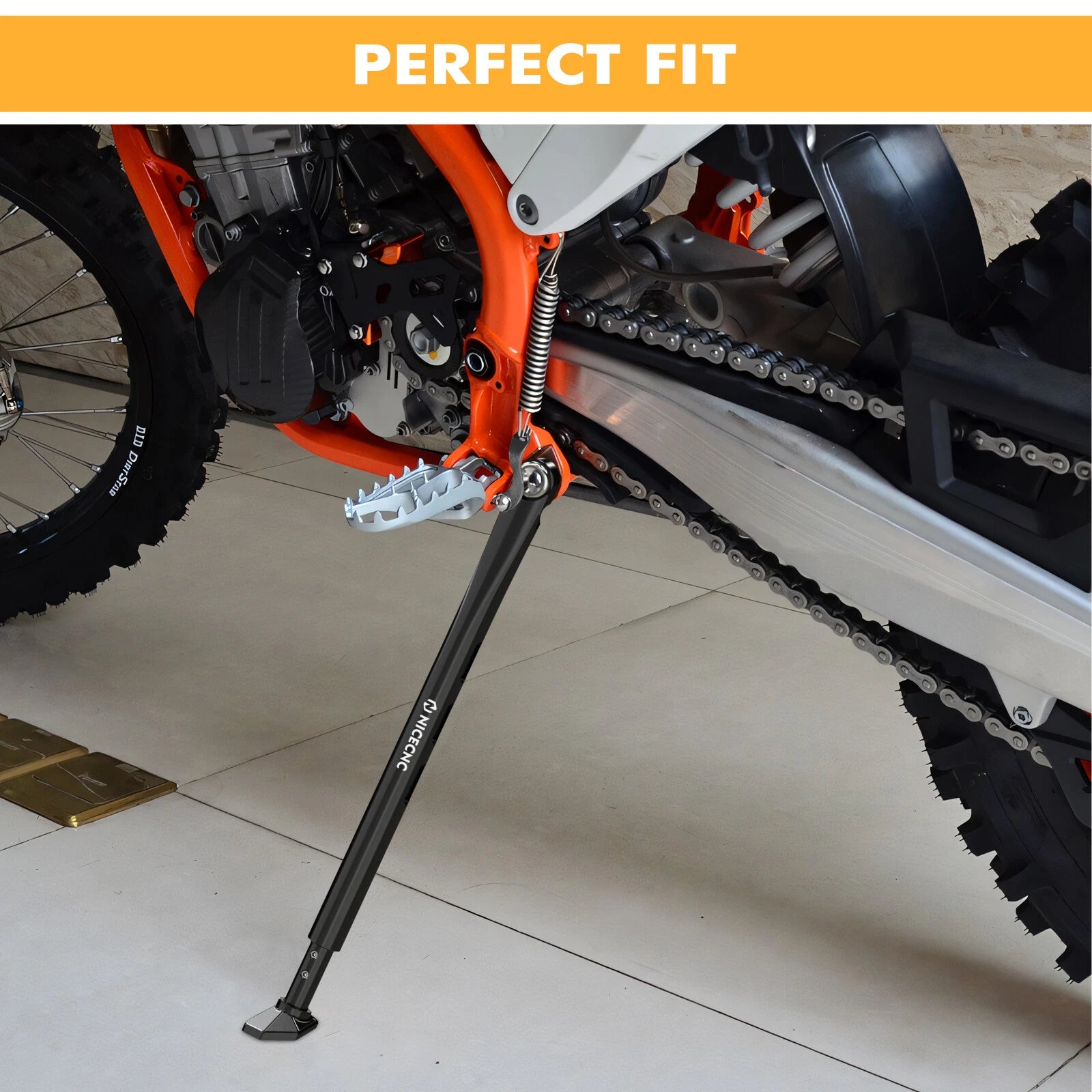 Adjustable Kick Side Stand for KTM 150 200 250 300 350 450 500 XC F W EXC (2008–2022)