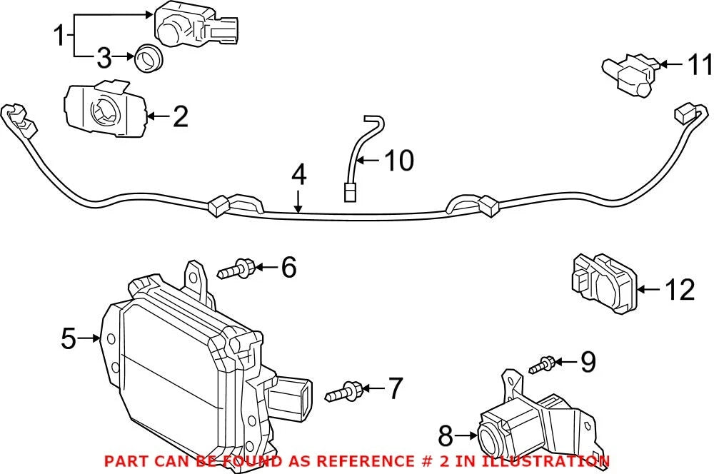 Rear Parking Aid Sensor Housing for Lexus ES300h ES350 (2013–2018)