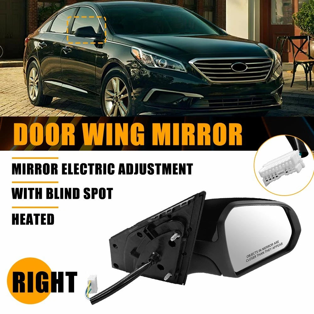 Passenger Side Heated Mirror for Hyundai Sonata (2015â2018)