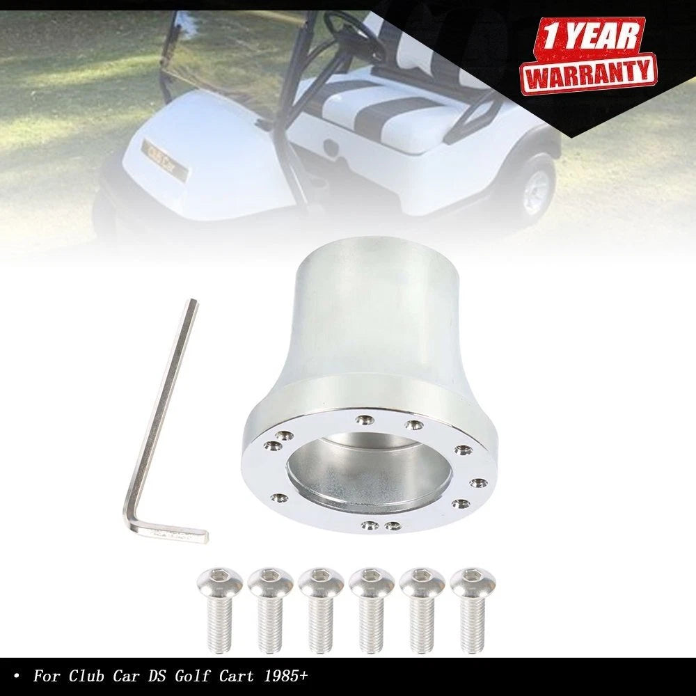 Chrome Steering Wheel Hub Adapter for Club Car DS Golf Cart (1985âPresent)