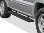 iBoard Running Boards for Jeep Liberty (2002–2007) - 6 Inch Matte Black