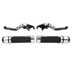 Silver Extendable Brake Clutch Levers Grips Set for Kawasaki ZX14R (2006-2023)