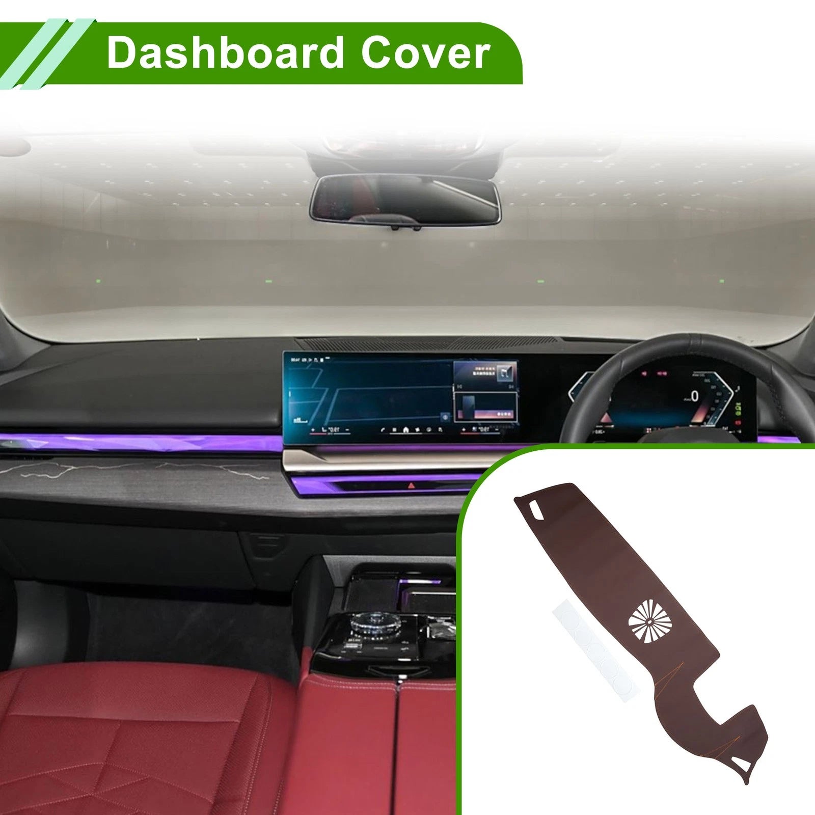 Dashboard Cover for BMW 7 Series (2009–2014) Dash Mat Carpet Brown