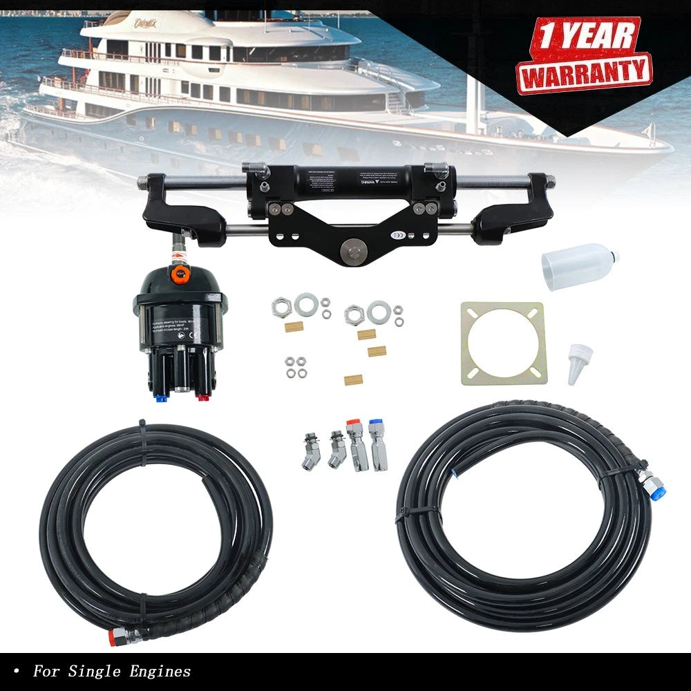 Hydraulic Steering Kit for Single Outboard Engine (Up to 350HP)