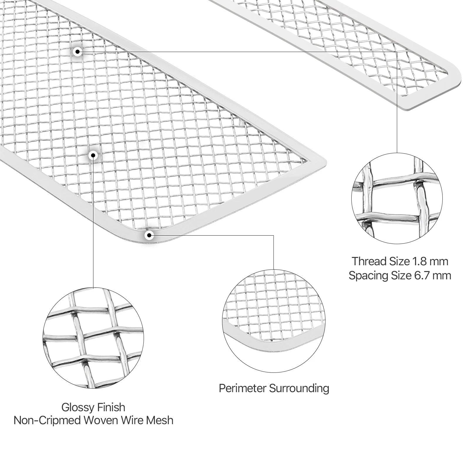 Stainless Chrome Mesh Grille Insert for Chevy Impala (2006-2016)