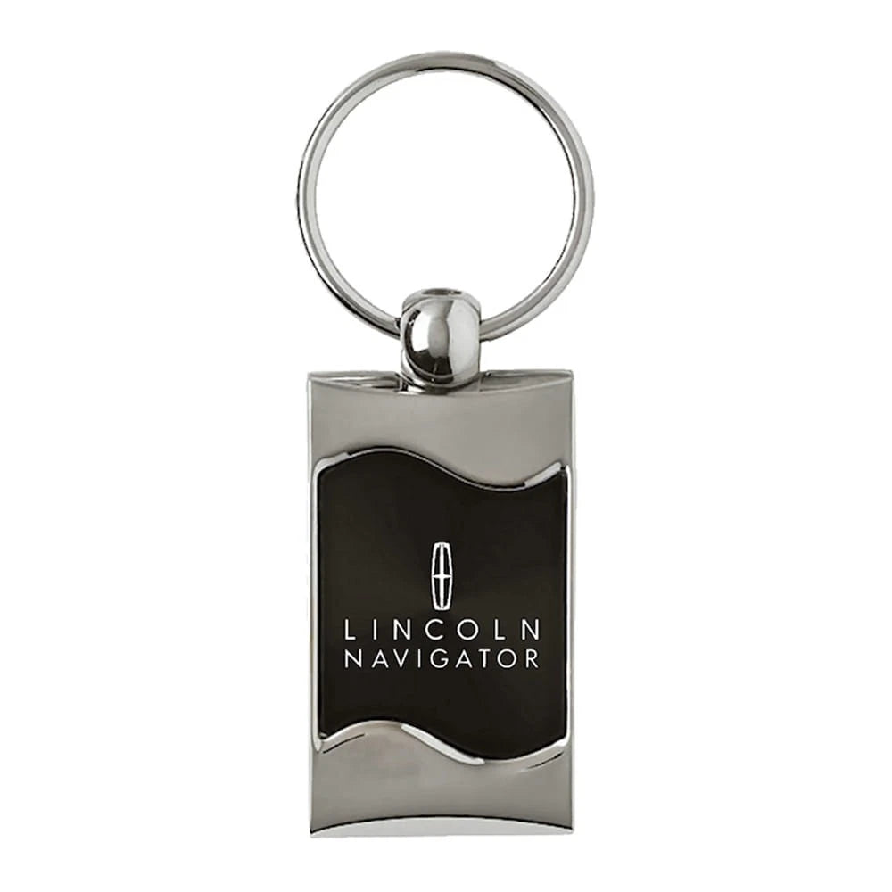 Black Rectangular Wave Keychain - Officially Licensed for Lincoln Navigator