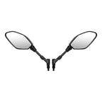 Set of 2 Black 10mm Universal Motorcycle Rearview Side Mirrors for Honda Kawasaki
